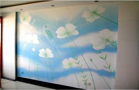 金平画墙绘怎么画好白云的蓬松感？