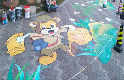 金平夏季画地面彩绘会遇到的问题