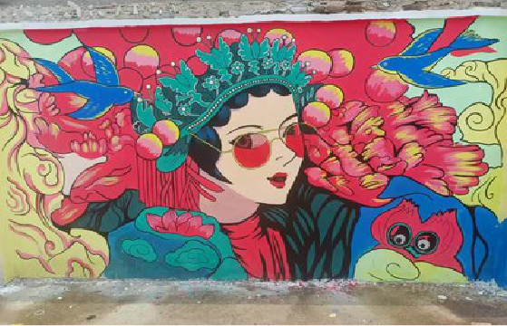 金平墙体彩绘-网红墙