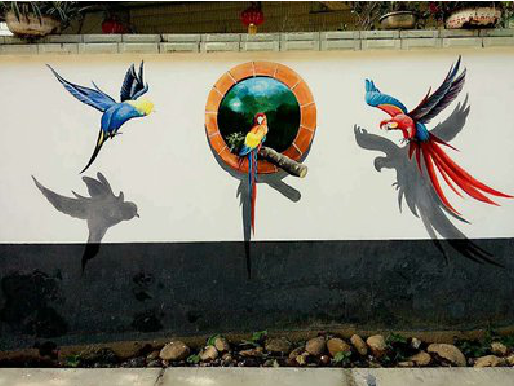 金平视觉错位-3D墙绘设计