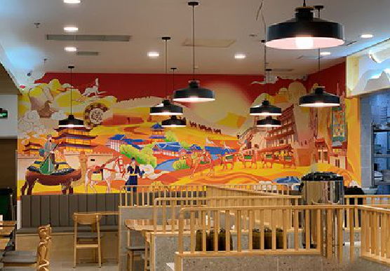 金平商业空间彩绘介绍。