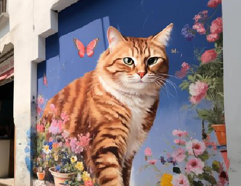 金平自己绘制有个性的手绘墙